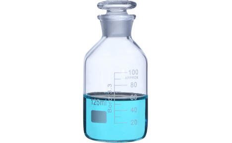 High borosilicate white small-mouth transparent laboratory reagent bottle