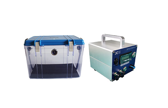 Vacuum box air bag sampler